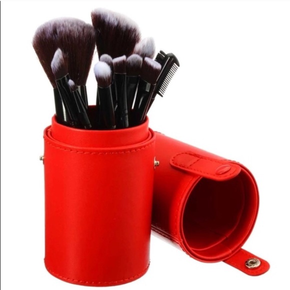 Amazon Com Emocci Makeup Brush Holder Large Pu Leather Make Up